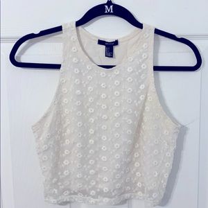 Crop High Neck Tank top